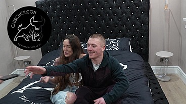 BBC gangbang for skinny hotwife with fiance cuckold watching.