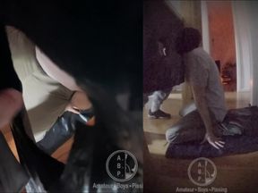 Amateur Boy Ordered to Get on His Knees, Blindfolded, and Pissed in His Mouth Through a Gloryhole