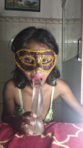 Indian wife playing with dildo