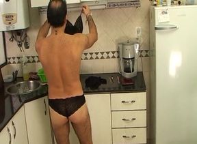 Horny Guy Enjoying in Makeup