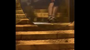 Guy caught peeing in the street