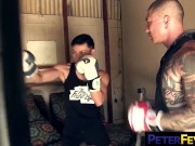 PETERFEVER Inked Hunk Damian Dragon Fucks Bound David Ace