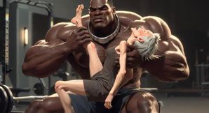 Granny Moaning in Pleasure - Strong Black Man Sucking Her Feet