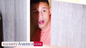 ”Hot stepmom Madison Lust sexually pleases herself on a big dick”