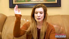 Lusty Ginger Keaton Finger Fucks Her Twat To Give A Deep BJ!