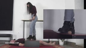 Mistress Natasa tramples the slave beyond orgasm PP B mp4