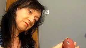 Naughty Maya Giving An Oily Handjob