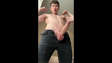 Hard Jerking Session Without Taking Off My Tight Jeans