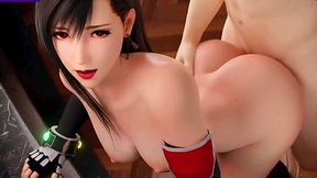 Asian hentai girl Tifa fucks with big cock in crazy compilation