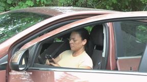 Jenna tramples on the pedal and slave sucks on the gas Foot wmv