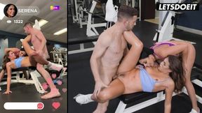 Gym sluts entice skinny guy for wild threesome - HOTHOSTEL