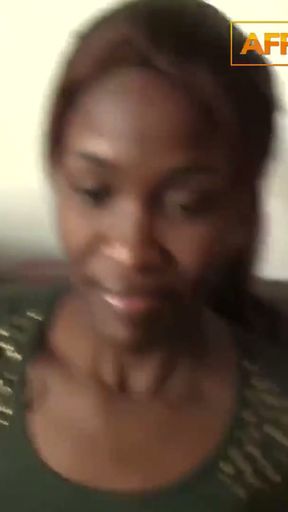 African model gets her facial cum skin care routine during casting   Clip 1