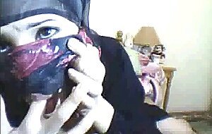 Arab girl praying then masturbating