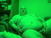 Fat gainer bator dad stokes it up and down.