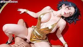 Big Tit Babe In Gold Dress Fucked Hard Ai-generated