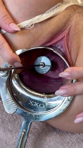 Stretching My Cervix with Small Stallion Dildo