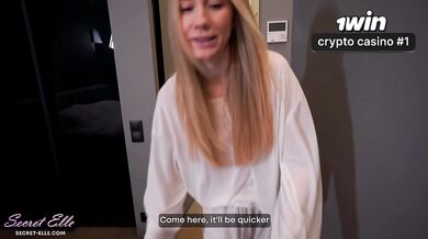 HOT MILF Caught Stepson Jerking on her Panties — Sees HUGE COCK & Begs Creampie!