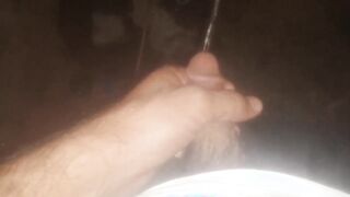 Public place pop-shot in my meaty man-meat hand job