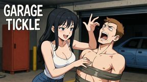 Garage Tickle Ride: Zip-Tied Chair & Non-Stop Hips, Ribs & Thighs, Workbench Bend-Over Reverse Rough Fuck