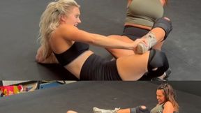 Leg domination blonde vs brunette