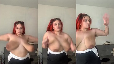 TIKTOKER GOES FROM CLOTHED, TO BRA, TO COMPLETELY TOPLESS.