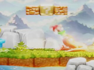 Petite Plumber Fights to Climb Out Blond's Booty– CG NSFW Animation