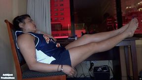 Sporty Latina Getz Her Feet Worshipped and Fucked After B-ball Practice