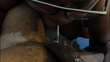 Deeper You Fucking Cumslut Whore Look at All That Tasty Cumload From Your Slutty Ebony Mouth Sucking - Mastermeat1