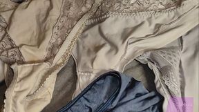 Me volv&iacute_ a masturbar y correr sobre el cachetero de flores usado de mi novia