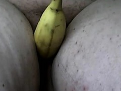 Horny Arab Girl Using A Banana Up CLose