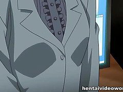 Upskirt anime fuck in the office