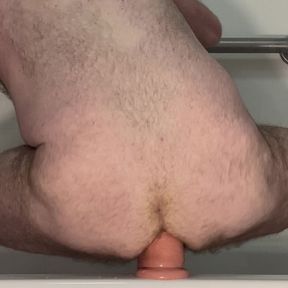 Riding 9x2.5 toy hard and fast in shower.