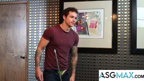 NEXT DOOR STUDIOS - Boner Bet - Jock Justin &amp; Inked Hottie Jayden's Strip Pool Turns into Gay Flip Fest