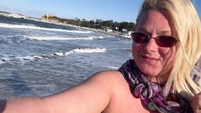 Stripping, sprinting and peeing on the beach