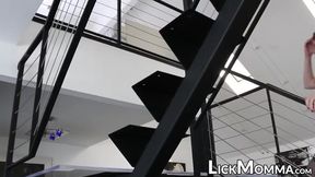 Hot stepmom pussy eaten out by nubile lesbian teen