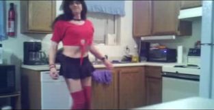 Pre-Op Transsexual Robin Ashley 6 Months HRT Masturbates to Petite Transgender Surprise