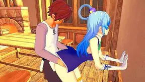 Kazuma Wows Aqua With Secret Skills in Hot Hentai Tryst