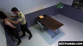 BoyPunish.com - Young long-haired thief's raw, intense fucking by two dominant police