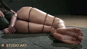 Mora is under my control Part 3 - Tightly hogtied with zip-ties and mouth stuffed with a sponge (HD 720p MP4)