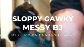 4k MFYT greets hubby just home from work on her knees Part 1 Sloppy Gawky Series