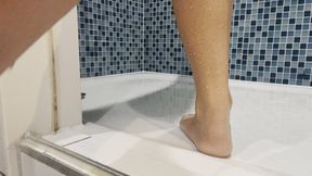 Shower POV - wet feet 2
