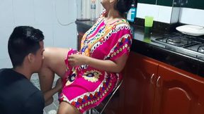 Tasting My Stepmothers Rich Pussy In The Kitchen