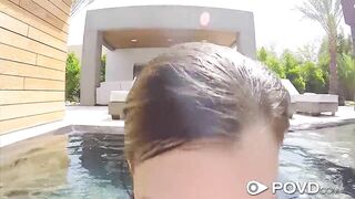 POVD Petite Jenna Reid fucks fat dick after relaxing pool swim