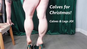 *1280x480* Calves for Christmas 2025 Jerk off Instruction to my Calf Muscles in Green Heels MP4