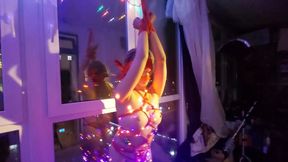 A naked Sofi decorated like a Christmas tree_Bondage and Gagging_Tel_Part 2