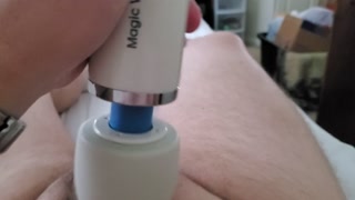 A BOY AND HIS MAGIC WAND TOY IN BED. LOTS OF MOANING AND GROANING AND GRUNTING! TASTE MY PRE-CUM ;)