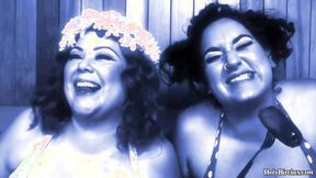 ”Two thick dominas strapon-fucking their slave”