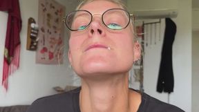 4K Dirty mouth, tongue, throat fetish - yogurt, dirty talk