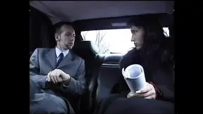 Whore secretary sucks boss's big cock in the car