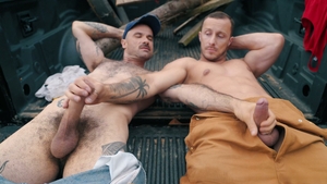 Jerk Buddies: Hairy Twinks Get Gaped in Fields